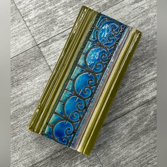 VTG Bitossi Aldo Londi Cigarette Cigar Storage Box W/Lid Mid Century Italy 5520 - Picture 5 of 16